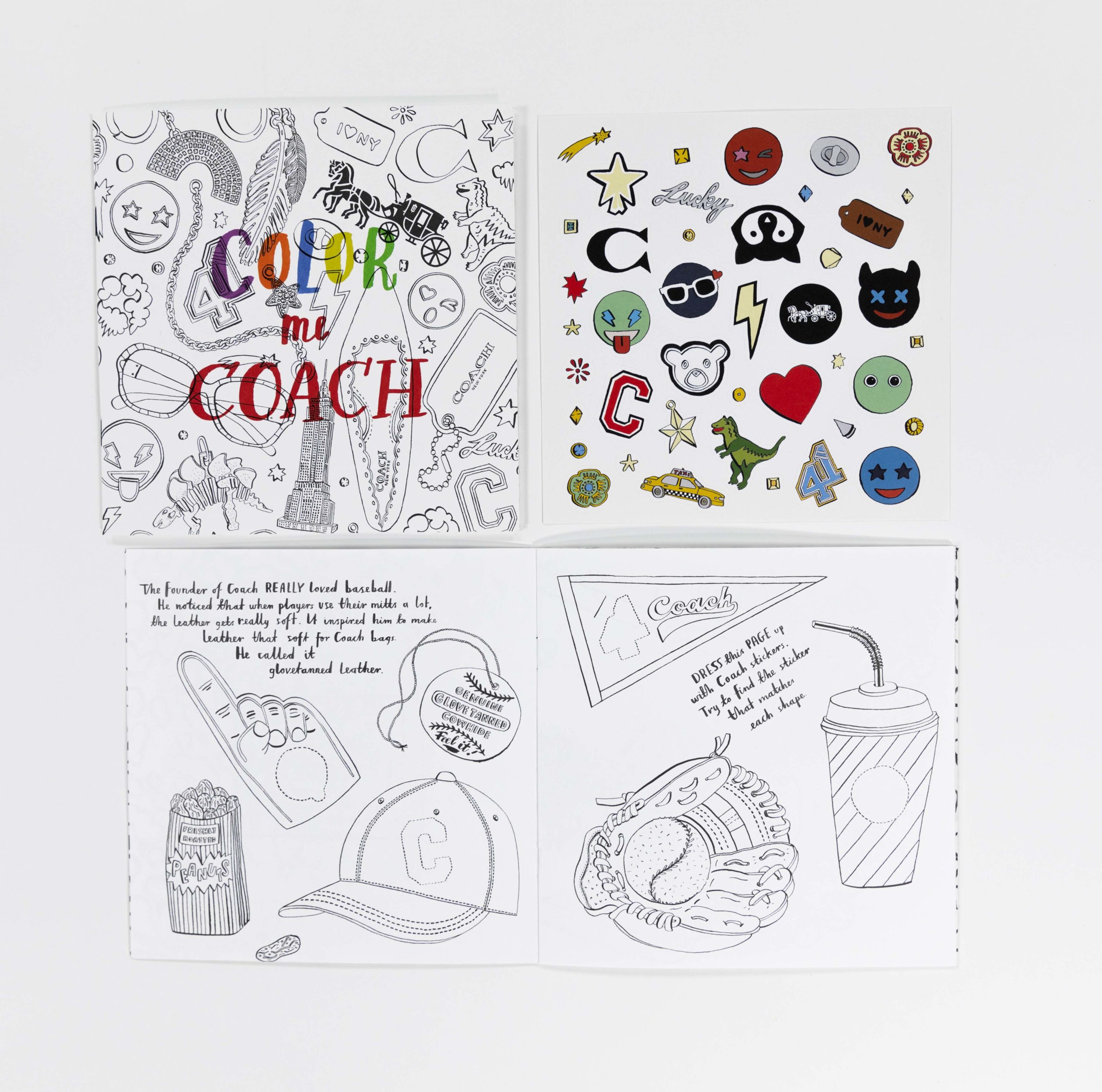 Dimensional direct mail containing color book and stickers