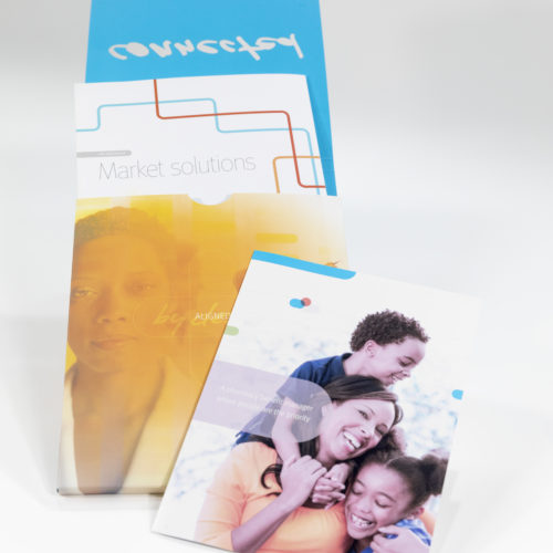 "Connected" brochure package and marketing booklet