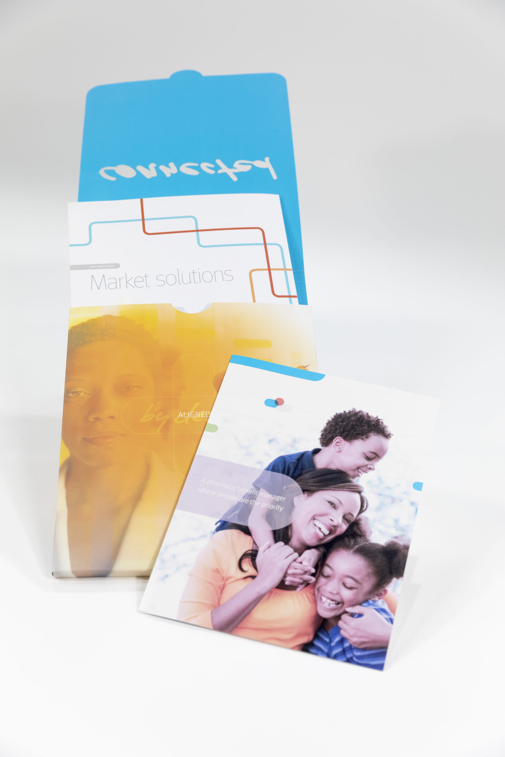 "Connected" brochure package and marketing booklet